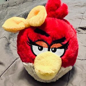 Angry Birds Plush Red Bird Girl 5" Commonwealth 2010 No Sound Cut Tag